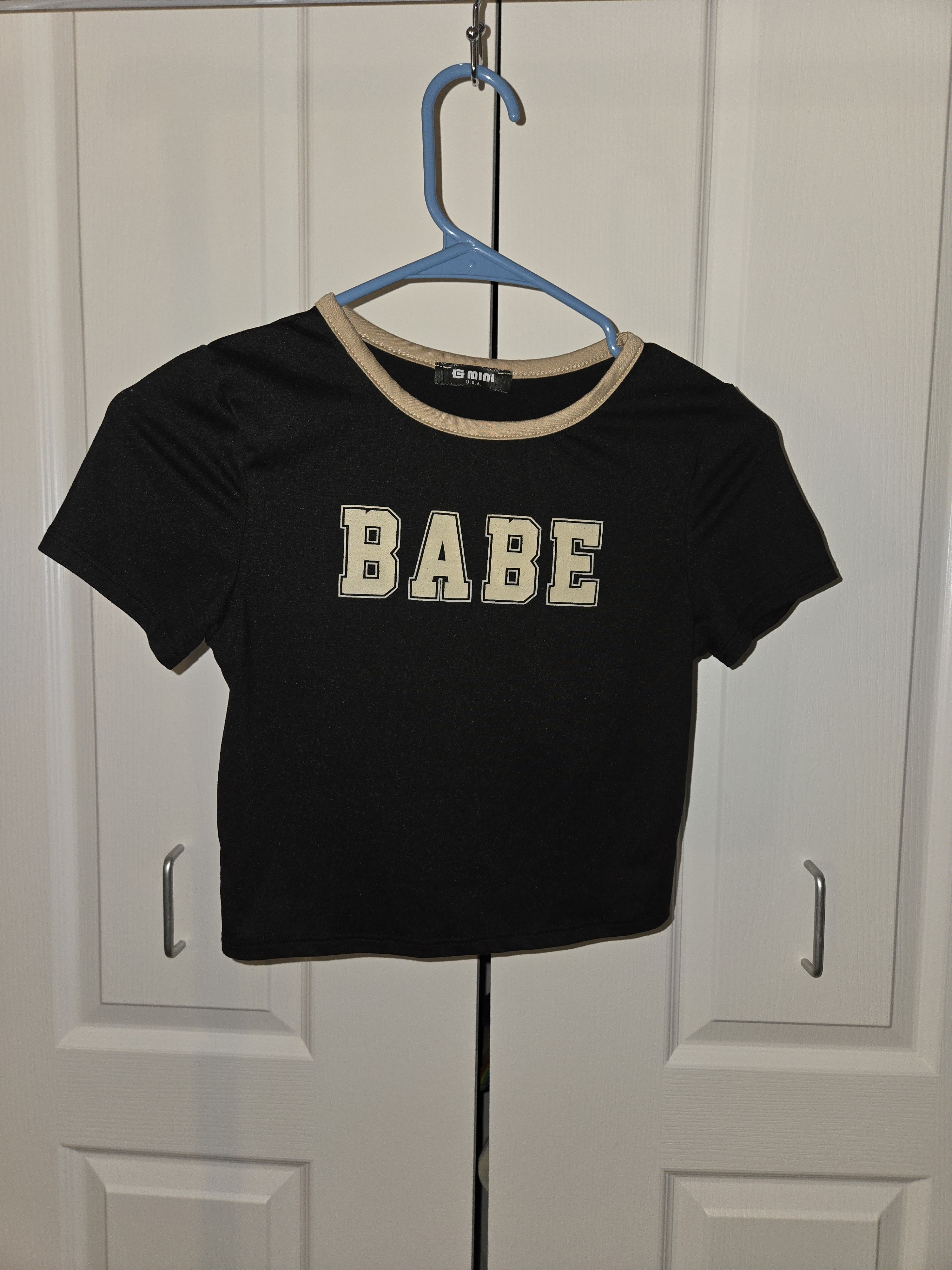 'Babe' Black Ringer Tee